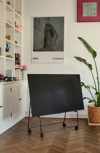 Carry Tv-Stativ Med Hjul Fig Purple