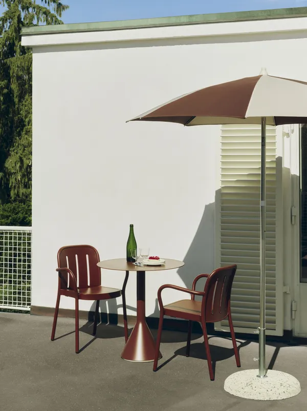 Terrazza Parasol Octagon Off-white / Burgundy