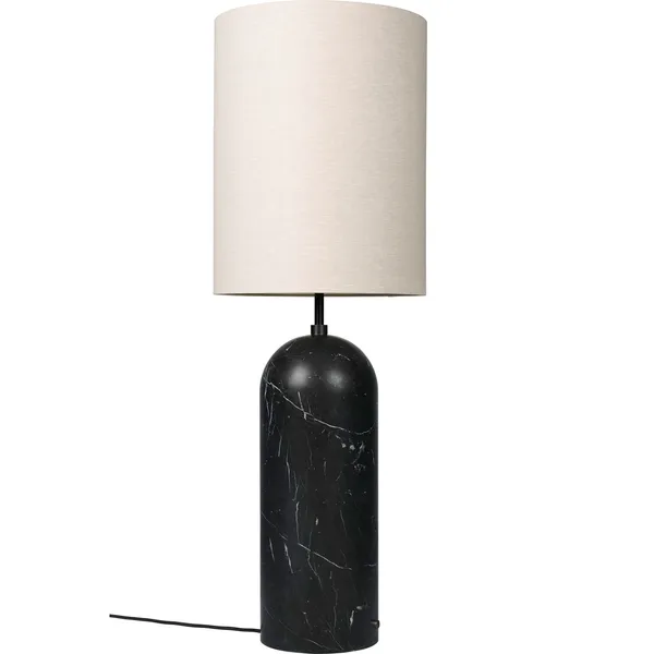 Gravity XL Gulvlampe Høy Sort Marmor / Canvas