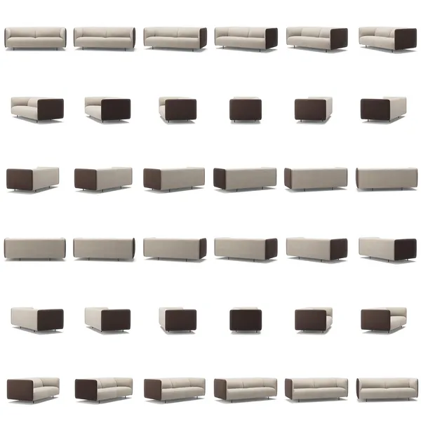 Urban 25-Sitssoffa Paneltyg Beige Breeze / Läder