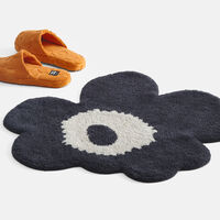 Unikko Baderomsmatte 73X74 cm Off-white/Charcoal
