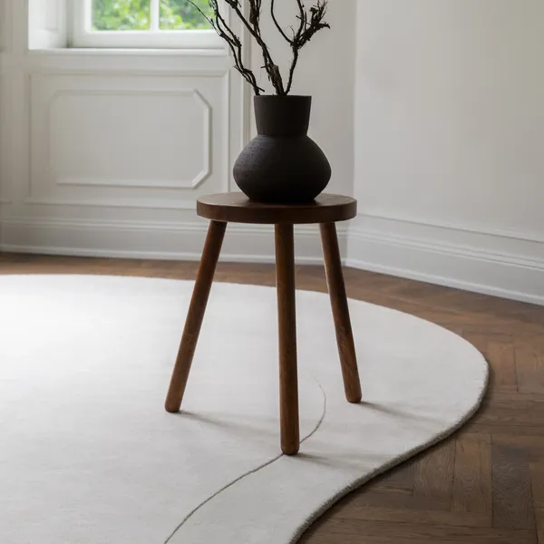 Residue Ullteppe 180x270 cm Benhvit