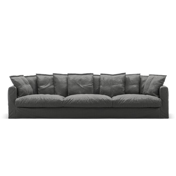 Betræk Til Le Grand Air 5-personers Sofa Hør Carbon Dust