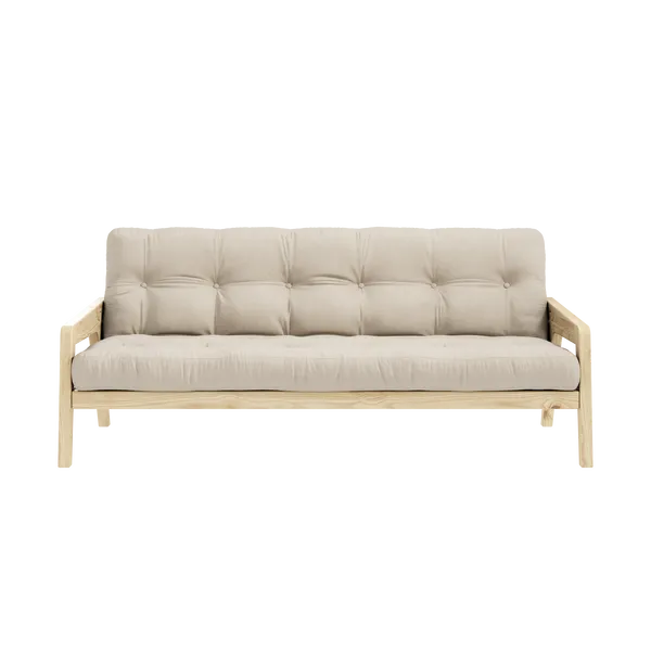 Grab Bäddsoffa Med Madrass Klarlackad / Beige