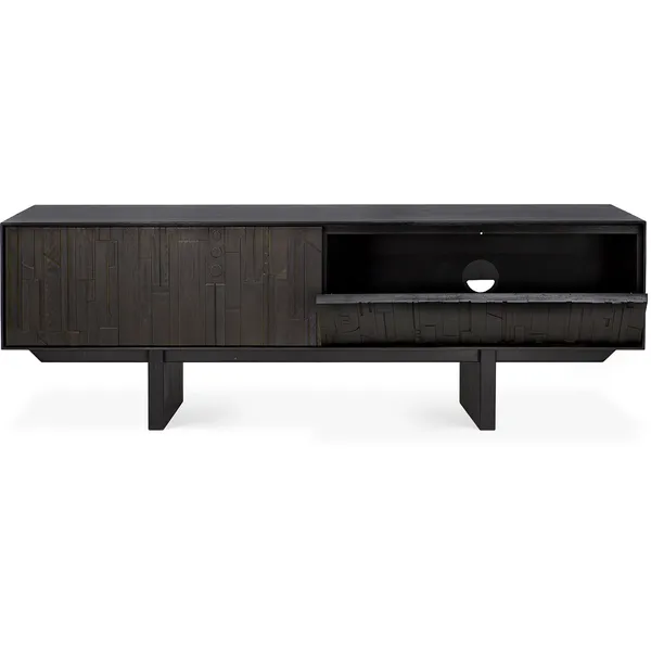 Teak Mosaik Mediabänk En Dörr