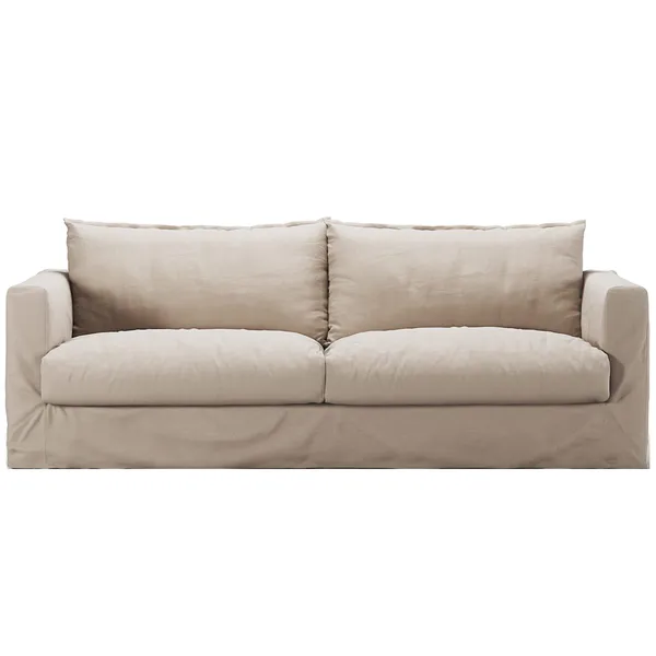 Stopning Til Le Grand Air Nou 3-seter Sofa Bomull Beige