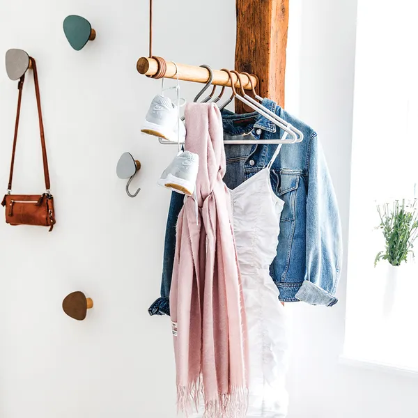 Swing Tøjstativ 50cm Sort/Sort Læder