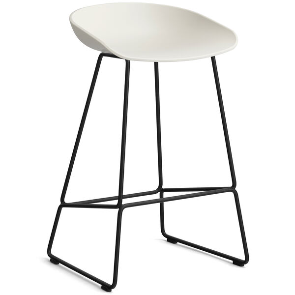 AAS 38 2.0 Barstol 65 cm Rostfritt Stål Svart / Melange Cream