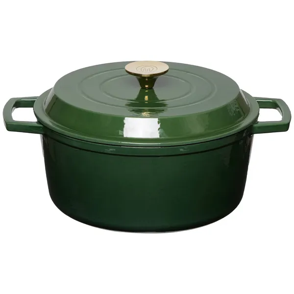 Støpejernsgryte 5 L Glossy Green