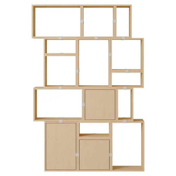 Stacked Configuration 2 Bokhylle Eik