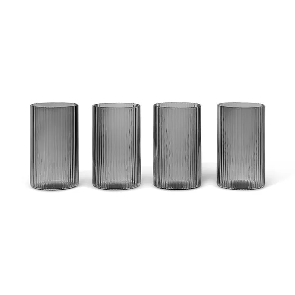 Ripple Dricksglas 14 cl 4-pack Rökgrå