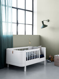 Wood Mini+ Cot Säng Inkl. Junior Kit Vit