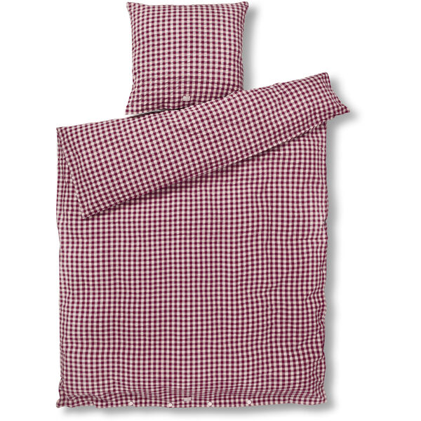 Bæk & Bølge Påslakanset 150x210 cm Rosa / Plommon