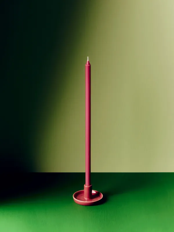 Slim Stearinlys 4-pak Rosa / Rødt