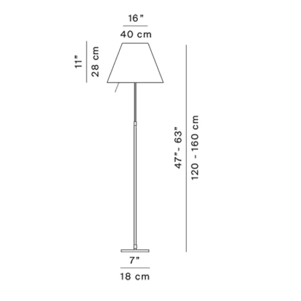 Costanza Floor Lamp Aluminum/White