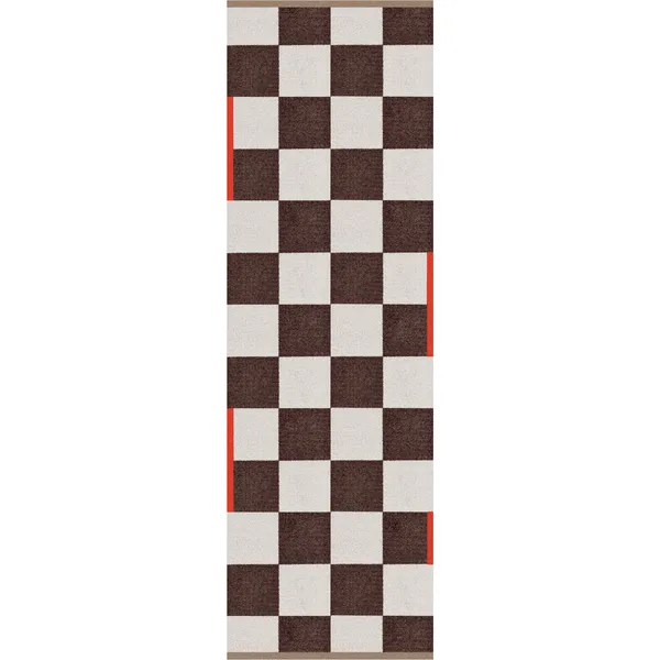 Square Plastikmåtte 77x240 cm Brun