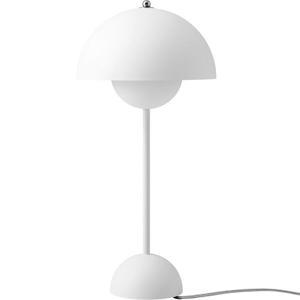 Flowerpot VP3 Bordlampe Fremstillet af PVC Fremstillet af lakeret metal Matt White