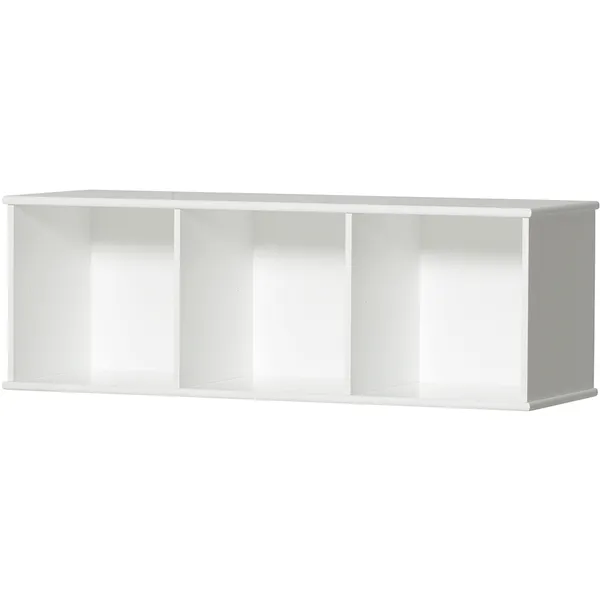 Wood Hyllenhet 3x1 Horisontal med Stöd Vit