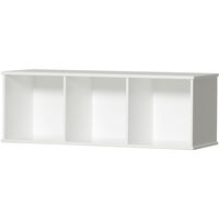 Wood Hyllenhet 3x1 Horisontal med Stöd Vit