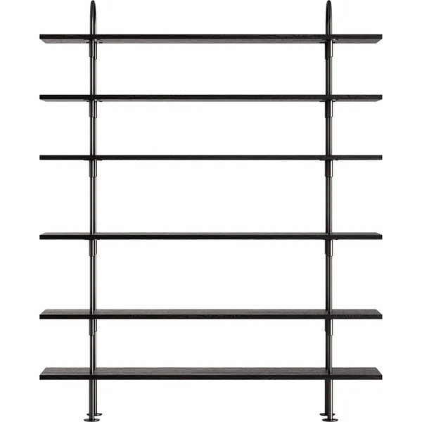 Keen Hyllyjärjestelmä 6 Hyllyllä 160 cm Musta Messinki / Mustaruskeapetsattu Saarni