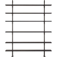 Keen Hyllyjärjestelmä 6 Hyllyllä 160 cm Musta Messinki / Mustaruskeapetsattu Saarni