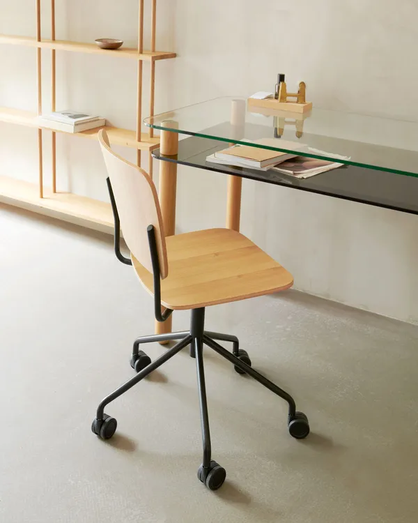 Mono Black Swivel adjustable/ Lacquered Oak