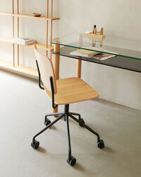 Mono Black Swivel adjustable/ Lacquered Oak