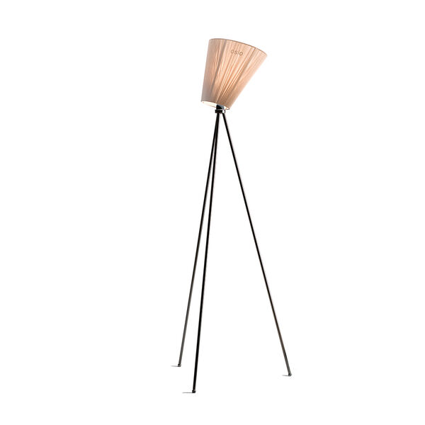 Oslo Wood Gulvlampe Sort/Beige