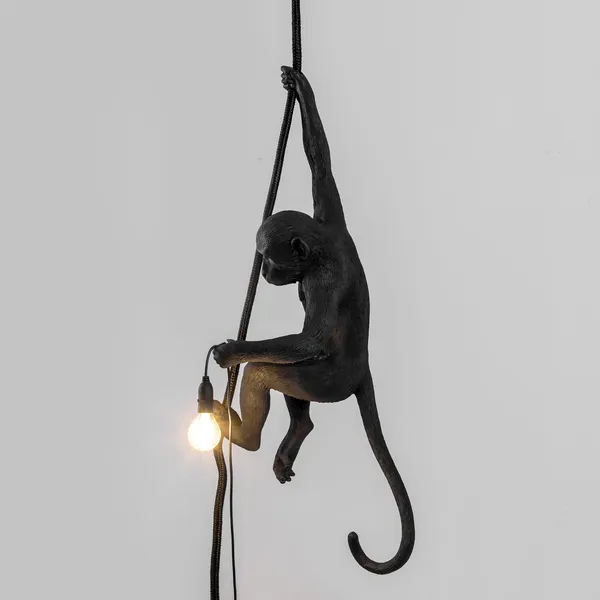 Monkey Pendel Med Rep Utomhus Svart