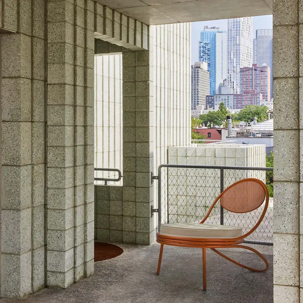Copacabana Loungestol Oransje / Leslie Stripe 040