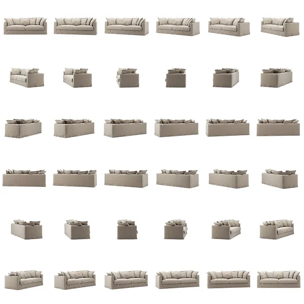 Le Grand Air 3-Personers Sofa Hør Savage Linen