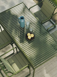Palissade Cantilever Armchair Olive powder coated steel