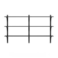 Levi Wall Shelf 180 cm Medium Brass / Black Stained Ash