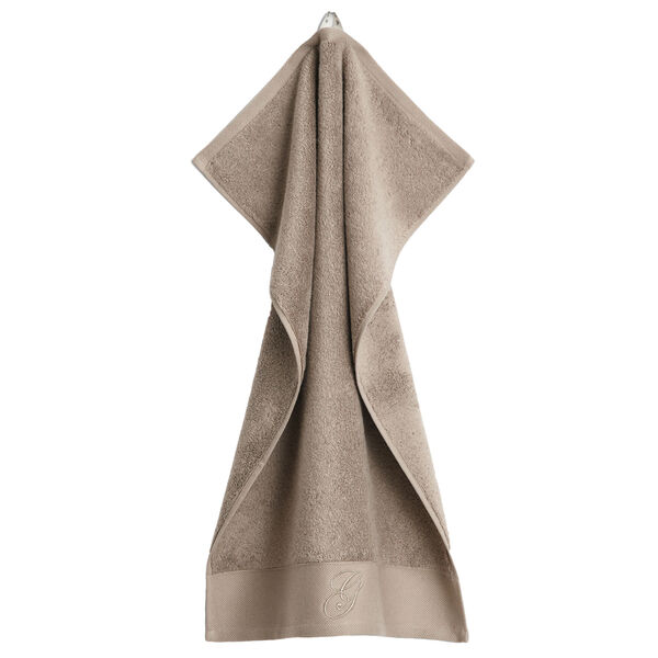 Embroidery Handduk 30x50 cm Taupe Beige