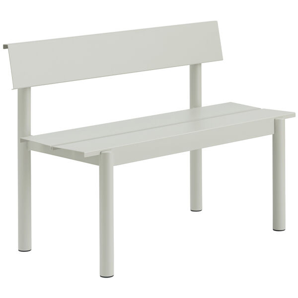 Linear Benk Med Ryggstøtte 110 cm Grå