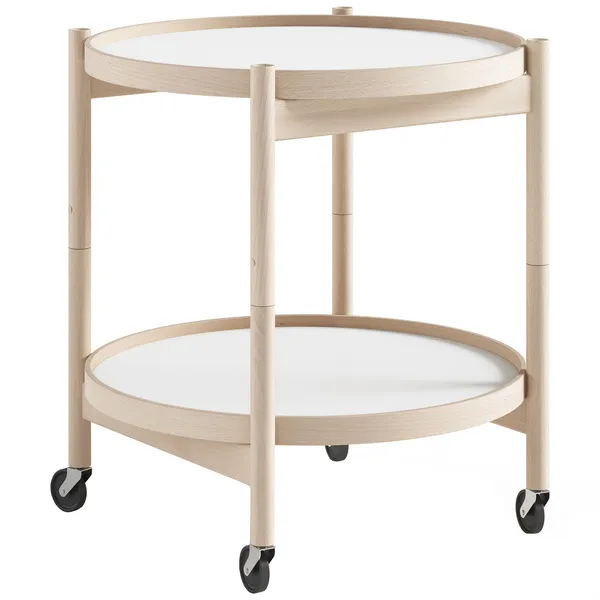 Bølling Tarjoilupöytä Ø50 cm Käsittelemätön Pyökki / Tuki