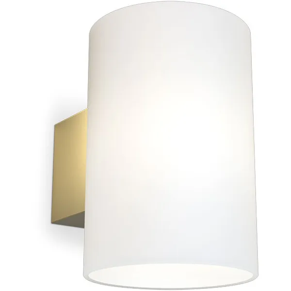 Evoke Væglampe 180 mm Silkemat Messing / Opalglas