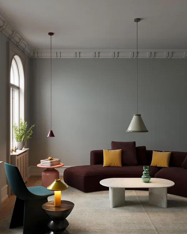 Belle Pendant Ø36 Pepple Grey / Moss Grey