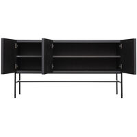 Boss Cabinet With Three Doors Black Stained