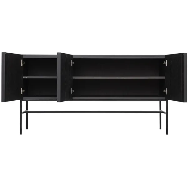 Boss Cabinet With Three Doors Black Stained