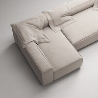 Grand Nelipaikkainen Sohva Divaani Vasen Nojatuolilla Sandshell Beige