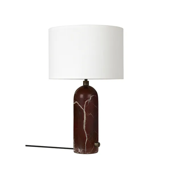 Gravity Table Lamp Small Maroon / White