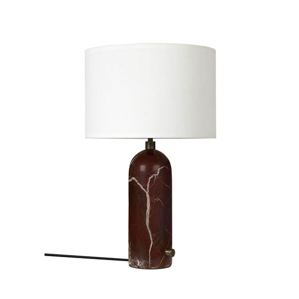 Gravity Table Lamp Small Maroon / White