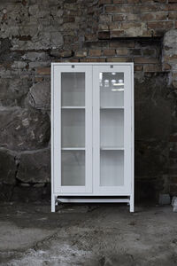 Falsterbo Kaappi 127 cm Glass Doors Valkoinen
