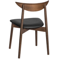 Symphony Spisestol Black Leather Sete Mørkoljet Eik