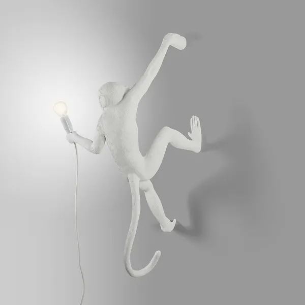 Monkey Lamp Hanging Höger Version Vit