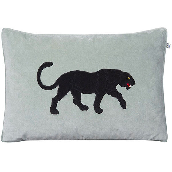 Embroidered Black Panther Pudebetræk 40x60 cm Aqua