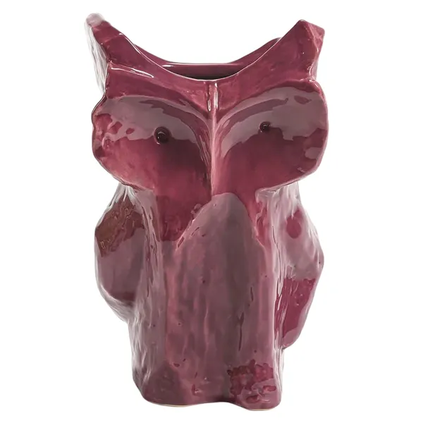 After Midnight Owl vase L Aubergine