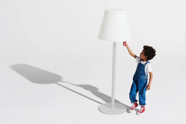 Edison The Giant Gulvlampe Lysegrå