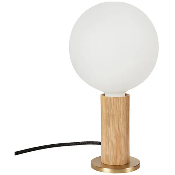 Knuckle Table Lamp With Sphere IV Light Source Oak